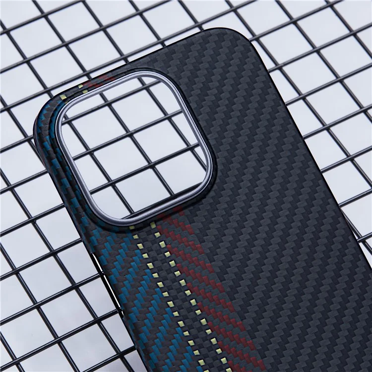 Per iPhone 15 Pro Max Slim Case Large Lens Cutout 1500D Texture Aramid Fiber Phone Shell