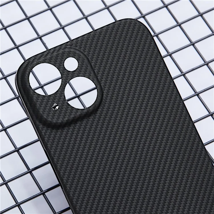 Housse en fibre d'aramide pour étui iPhone 13 Coque fine en texture 600D compatible avec MagSafe (trou de lentille précis)