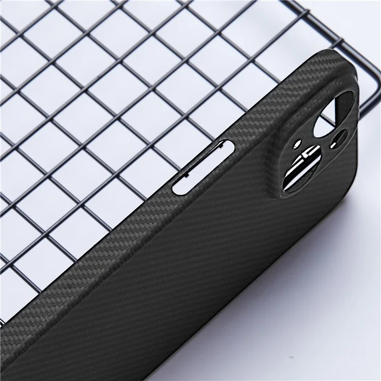 Housse en fibre d'aramide pour étui iPhone 13 Coque fine en texture 600D compatible avec MagSafe (trou de lentille précis)