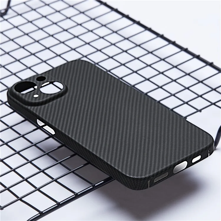Housse en fibre d'aramide pour étui iPhone 13 Coque fine en texture 600D compatible avec MagSafe (trou de lentille précis)