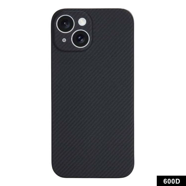 Compatible con MagSafe para iPhone 15 Plus Aramid Fiber Case 600D Fine Texture Phone Cover (Precise Lens Hole)