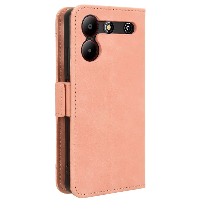 For ZTE Blade A54 Leather Folio Wallet Case Stand View Phone Cover Card Slots - Pink