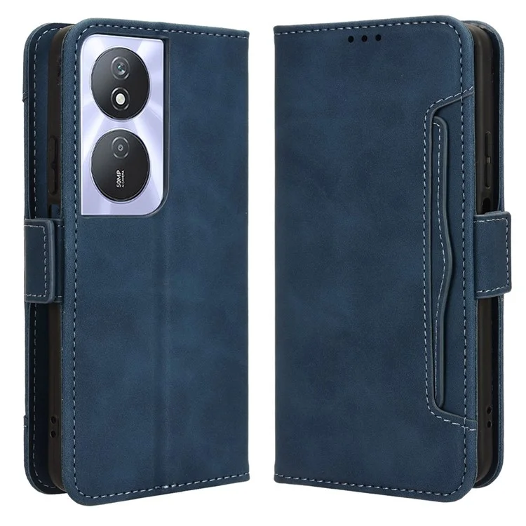 Para Honor Play 50 Plus 5G / Play 8T 5G / X7b 4G / X7b 5G / 90 Smart Wallet Case Viewing Stand Titular de la tarjeta Funda para teléfono - Azul