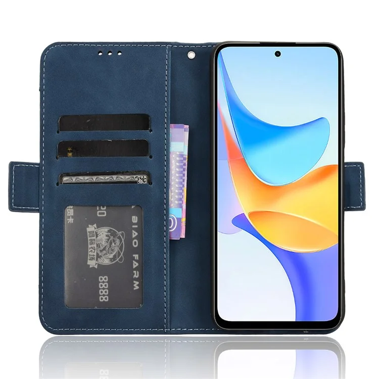 Para Honor Play 50 Plus 5G / Play 8T 5G / X7b 4G / X7b 5G / 90 Smart Wallet Case Viewing Stand Titular de la tarjeta Funda para teléfono - Azul
