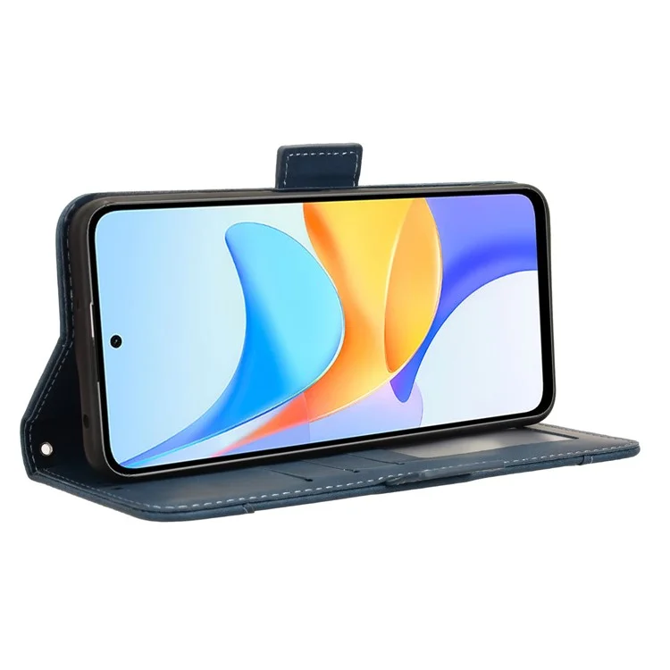 Para Honor Play 50 Plus 5G / Play 8T 5G / X7b 4G / X7b 5G / 90 Smart Wallet Case Viewing Stand Titular de la tarjeta Funda para teléfono - Azul