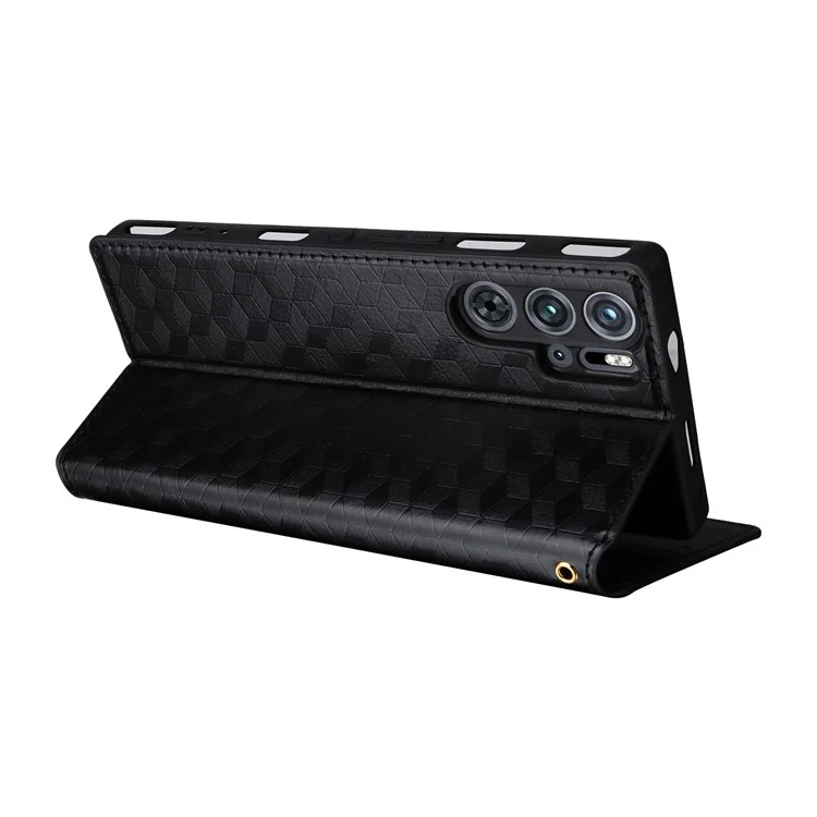 Für ZTE nubia Red Magic 9 Pro+ 5G / Red Magic 9 Pro 5G Case Phone Stand Magnetische Handyhülle - Schwarz