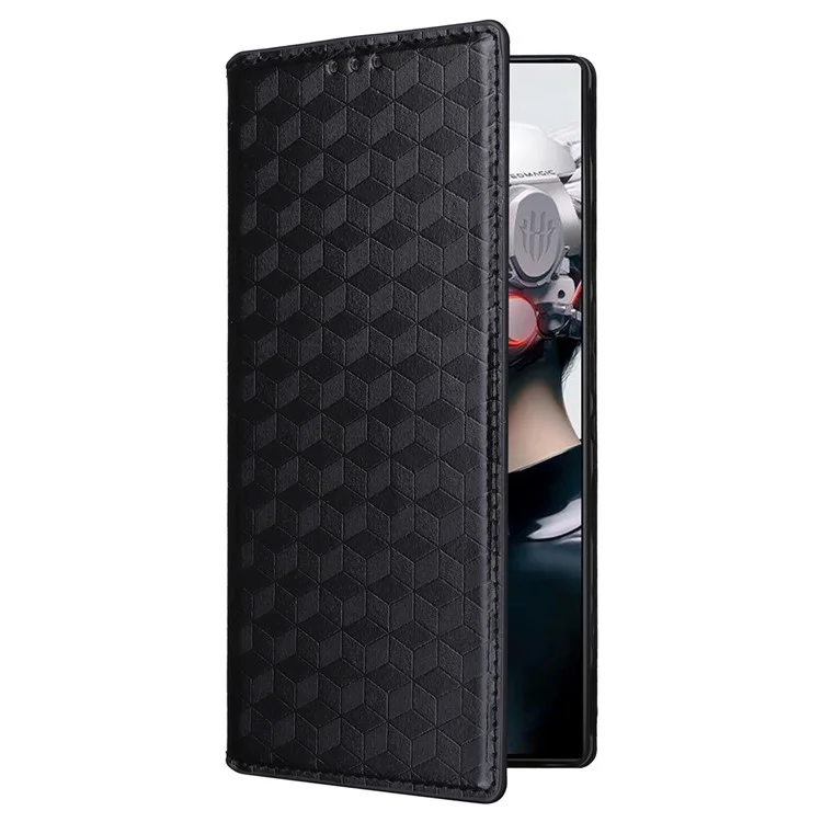 Für ZTE nubia Red Magic 9 Pro+ 5G / Red Magic 9 Pro 5G Case Phone Stand Magnetische Handyhülle - Schwarz