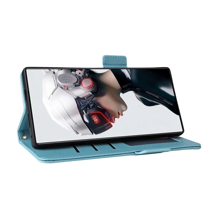 Para ZTE nubia Red Magic 9 Pro 5G / 9 Pro+ 5G Funda Tipo Cartera Textura Litchi - Azul Bebé