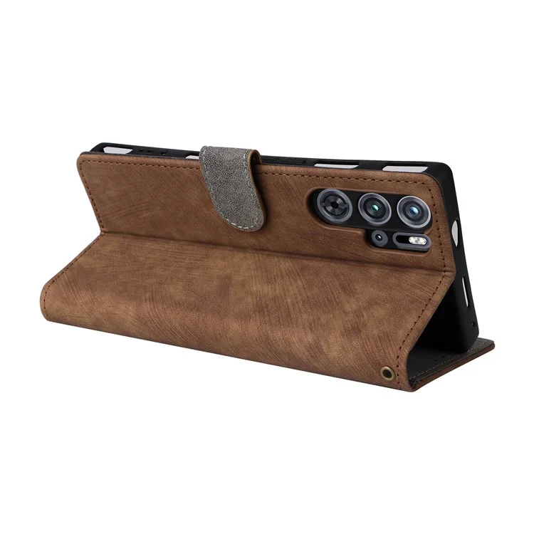 For ZTE nubia Red Magic 9 Pro 5G  /  9 Pro+ 5G Case Leather RFID Blocking Phone Cover - Brown