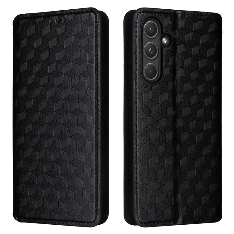 Für Samsung Galaxy A55 5G Anti-Scratch Phone Case Stand Magnetisches Handy-Cover - Schwarz