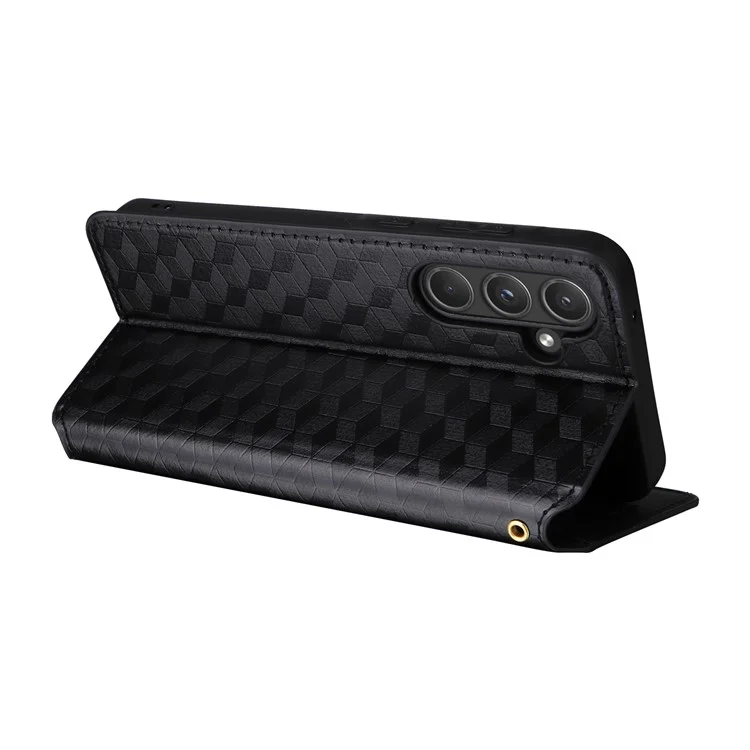 Für Samsung Galaxy A55 5G Anti-Scratch Phone Case Stand Magnetisches Handy-Cover - Schwarz