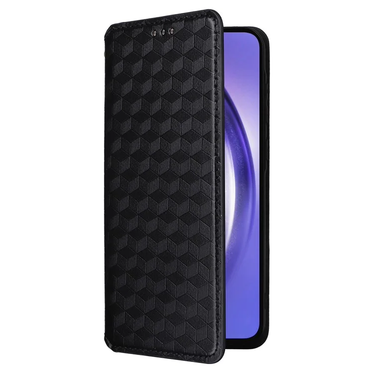 Für Samsung Galaxy A55 5G Anti-Scratch Phone Case Stand Magnetisches Handy-Cover - Schwarz