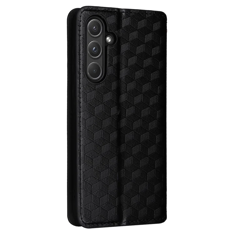 Für Samsung Galaxy A55 5G Anti-Scratch Phone Case Stand Magnetisches Handy-Cover - Schwarz