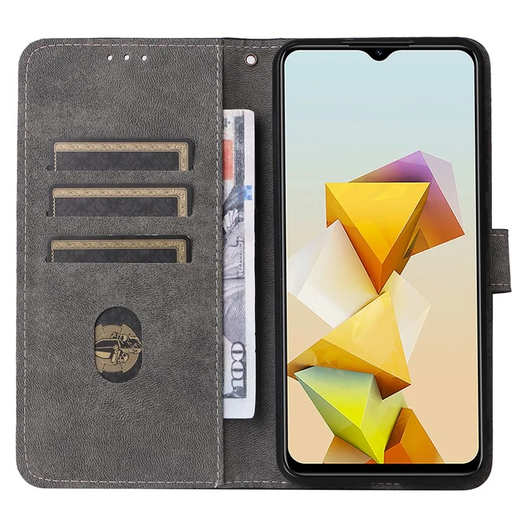 For ZTE Blade A73 Pro 5G / A73 5G / Optus X Pro 5G Case RFID Blocking Card Slots Phone Cover with Hand Strap - Black