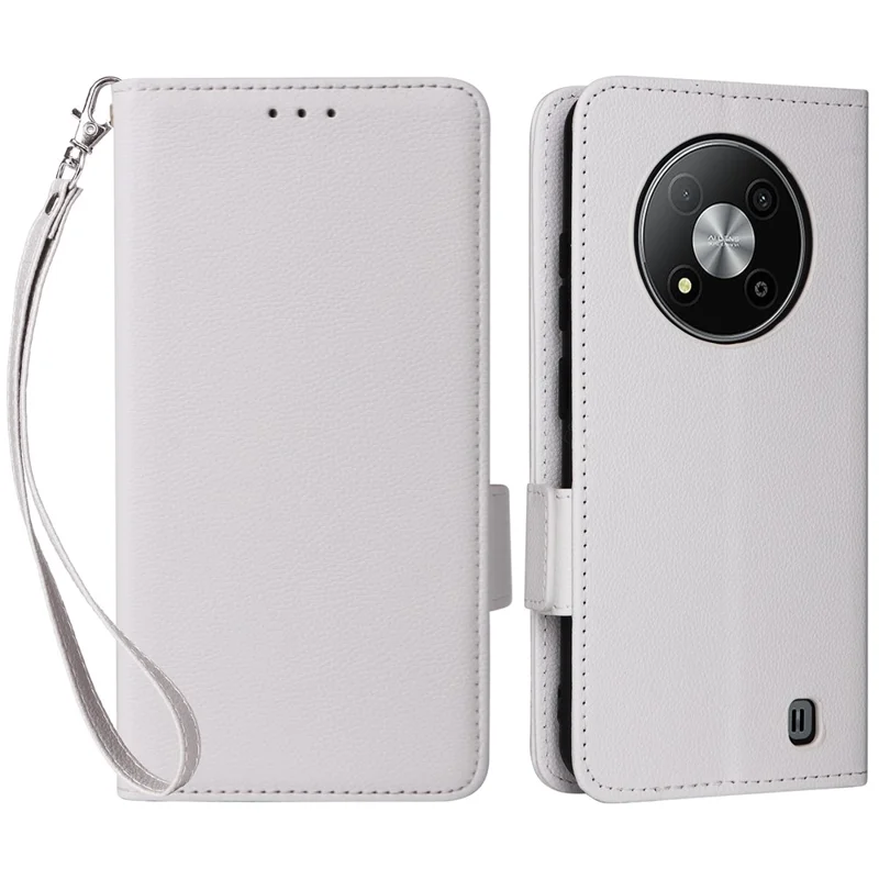 For ZTE Blade A73 5G Flip Wallet Leather Case with Card Slot Phone Cover - White