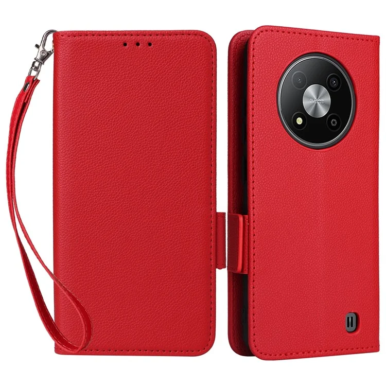 For ZTE Blade A73 Pro 5G / A73 5G / Optus X Pro 5G Flip Wallet Leather Case with Card Slot Phone Cover - Red