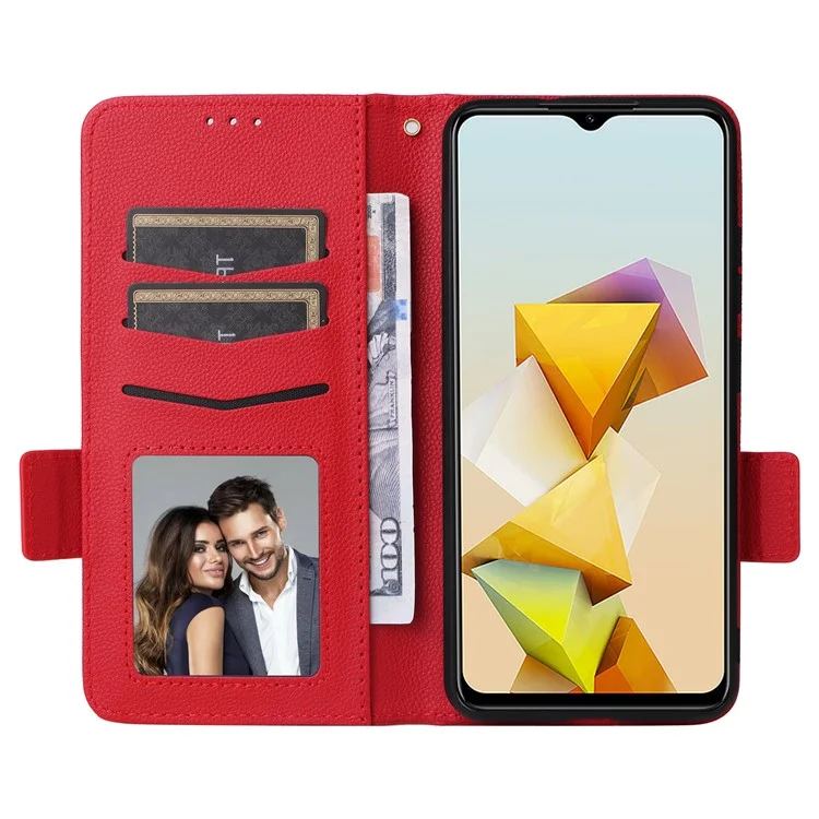 For ZTE Blade A73 Pro 5G / A73 5G / Optus X Pro 5G Flip Wallet Leather Case with Card Slot Phone Cover - Red