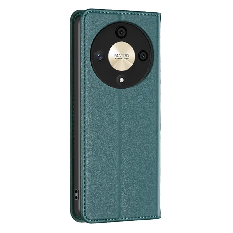 BINFEN COLOR BF18 For Honor X9b 5G / Magic6 Lite 5G Phone Case with Card Holder Stand - Green