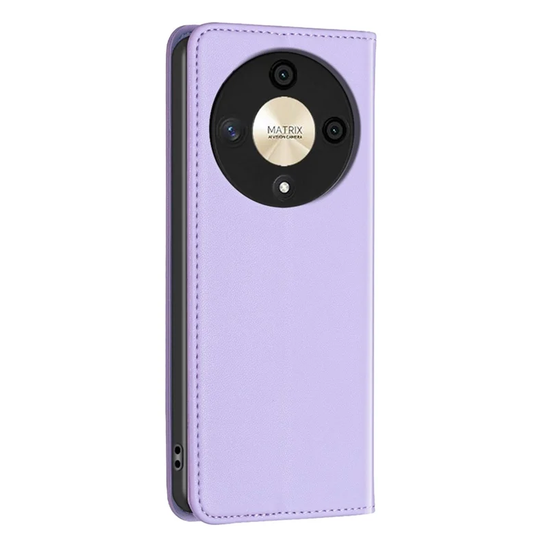 BINFEN COLOR BF18 For Honor X9b 5G / Magic6 Lite 5G Phone Case with Card Holder Stand - Purple