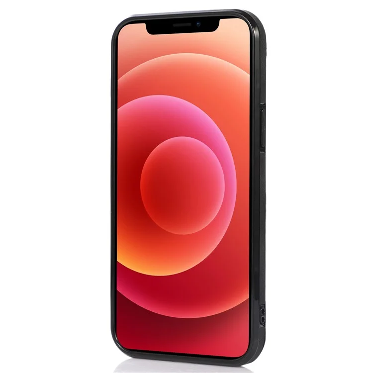Чехол-кошелек для iPhone 11, тройного сложения, защита от падения, из искусственной кожи PU и TPU с подставкой - черный