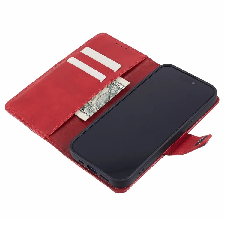 Для Oppo A79 5G PU Кожаный чехол для мобильного телефона Crazy Horse Texture Mobile Phone Shell Wallet - Красный