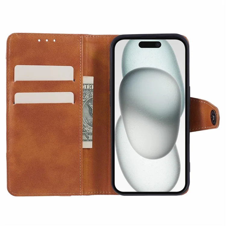 Per Xiaomi 13T / 13T Pro / Redmi K60 Ultra Custodia Colore Splicing Wallet PU Leather Phone Stand Cover - Marrone
