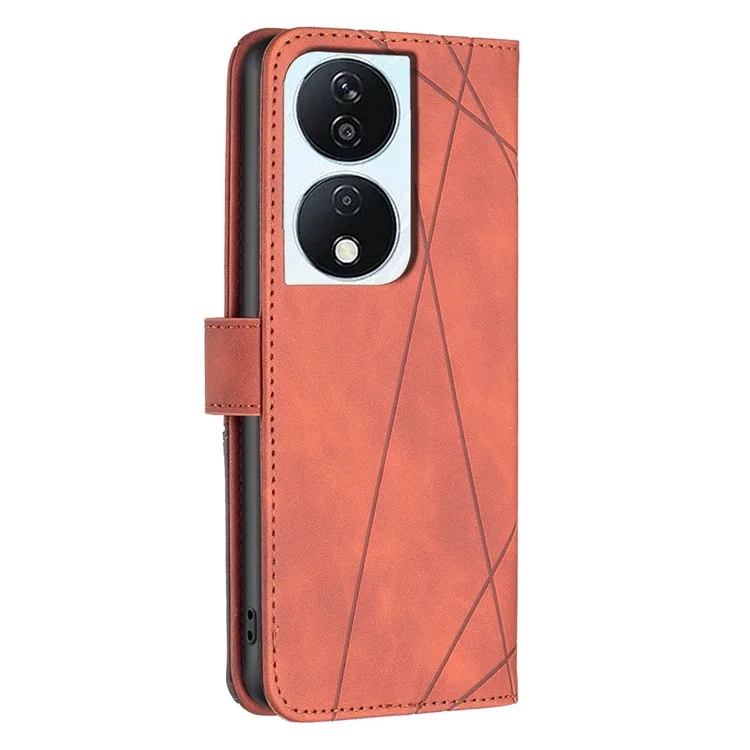 BINFEN COLOR BF05 Pour Honor X7b 4G / 90 Smart Étui en Cuir Stand Portefeuille Coque de Protection - Marron