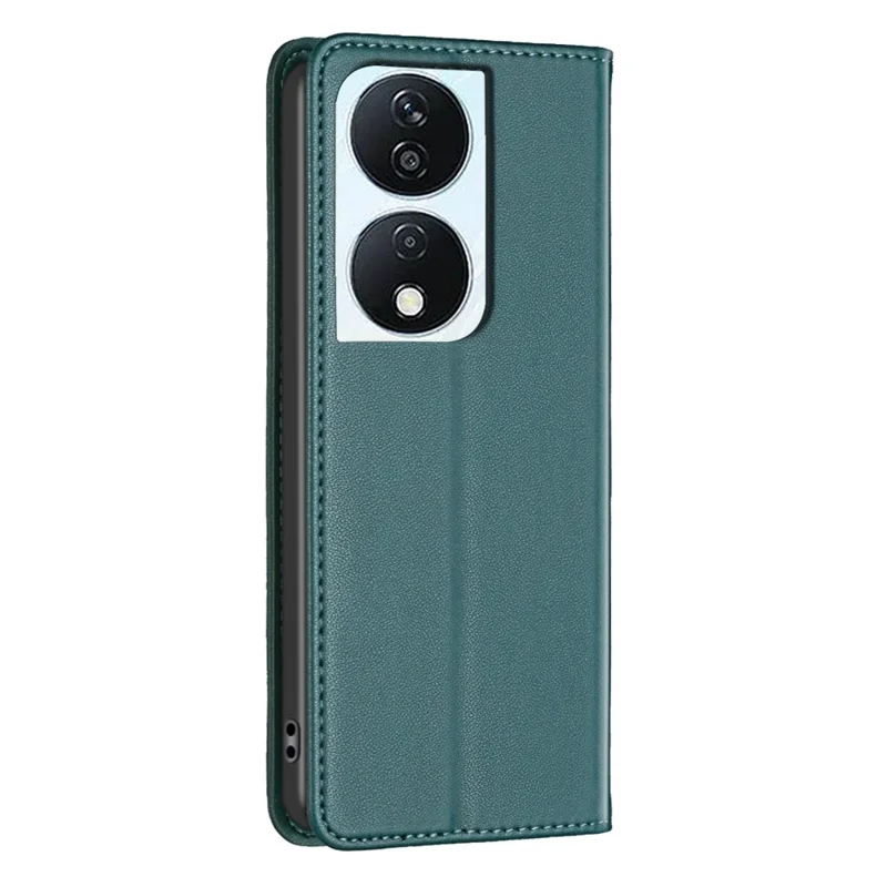BINFEN COLOR BF18 For Honor X7b 4G / 90 Smart Card Slots Leather Case Magnetic Auto Closing - Green