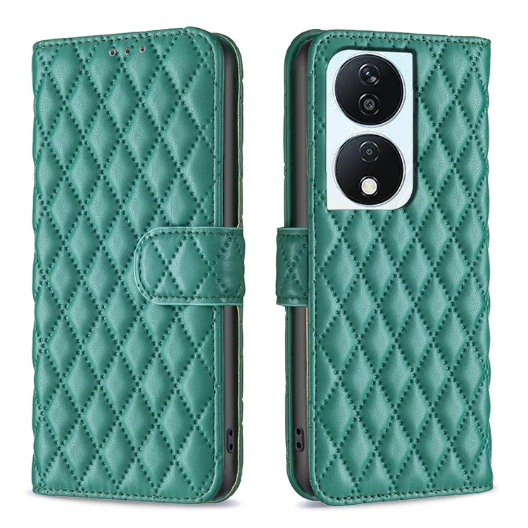 BINFEN COLOR BF Stile-14 per Honor X7b 4G / 90 Custodia Portafoglio Intelligente Custodia in Pelle con Supporto - Verde