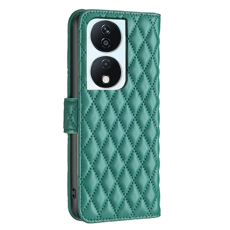 BINFEN COLOR BF Stile-14 per Honor X7b 4G / 90 Custodia Portafoglio Intelligente Custodia in Pelle con Supporto - Verde