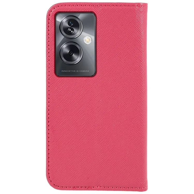 Для Oppo A79 5G / A2 5G Чехол для сотового телефона Поддержка подставки Магнитное автоматическое закрытие Ударопрочный кожаный чехол - розовый
