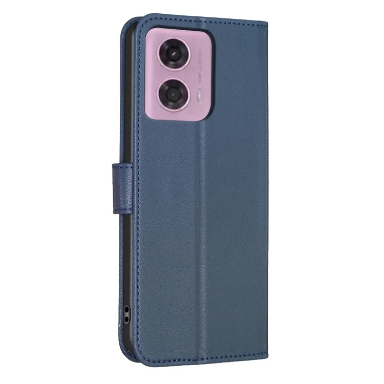 Per Motorola Moto G45 5G / G34 5G Custodia in Pelle Clover Pattern Wallet Phone Cover - Blu