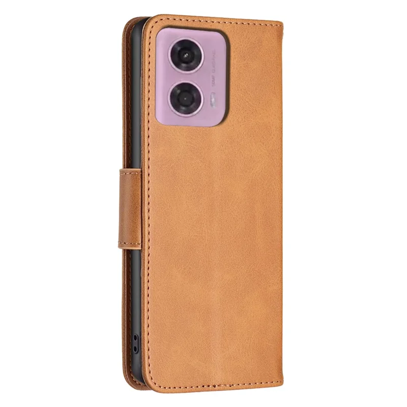 For Motorola Moto G45 5G / G34 5G Leather Case Wallet Phone Protective Cover - Yellow
