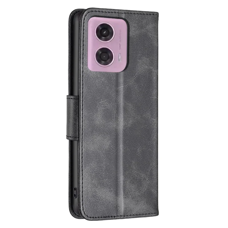 For Motorola Moto G45 5G / G34 5G Leather Case Wallet Phone Protective Cover - Black