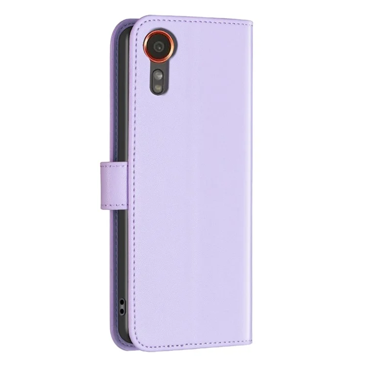 BINFEN COLOR BF17 Für Samsung Galaxy Xcover7 Flip Ledertasche Telefon Cover - Lila