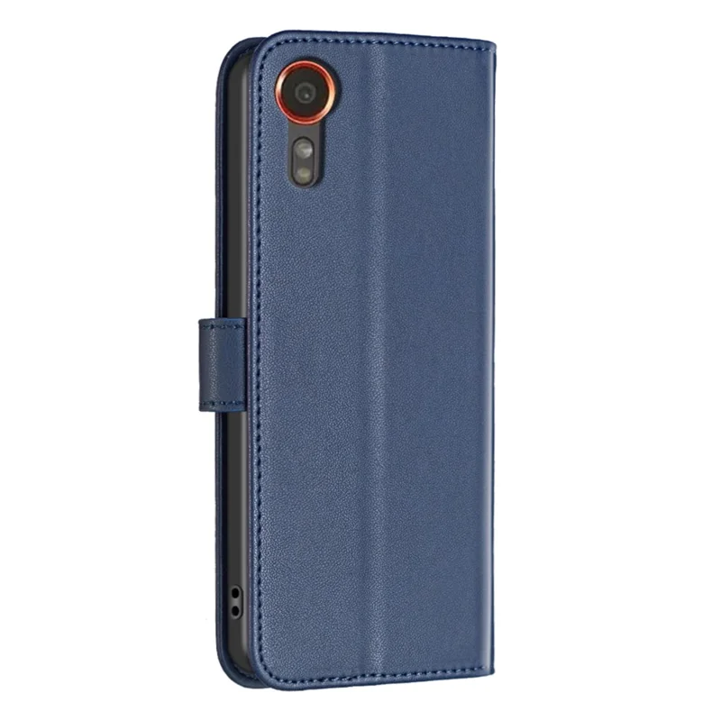 BINFEN COLOR BF17 For Samsung Galaxy Xcover7 Flip Leather Case Wallet Phone Cover - Blue