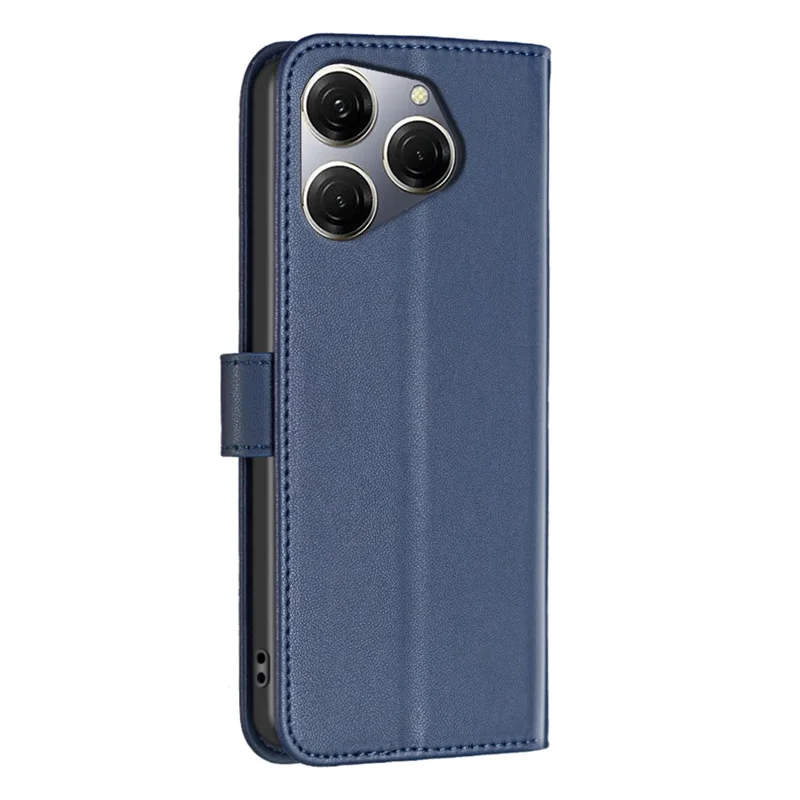 BINFEN COLOR BF17 For TECNO Spark 20 Pro PU Leather Case Phone Wallet Cover - Blue