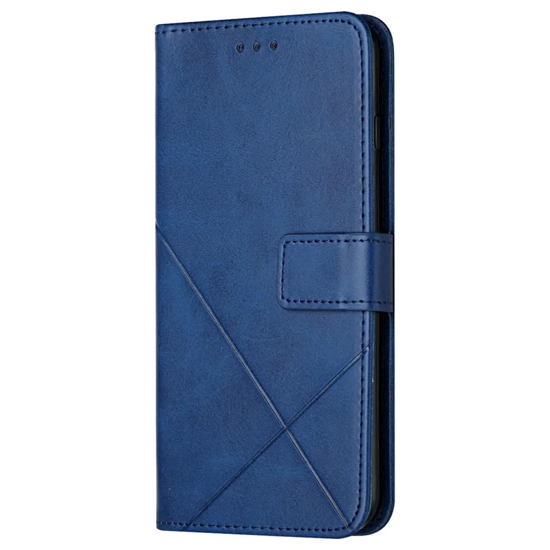 For Samsung Galaxy A35 5G Phone Cover Imprinted Anti-fall Leather Wallet Stand Case - Blue