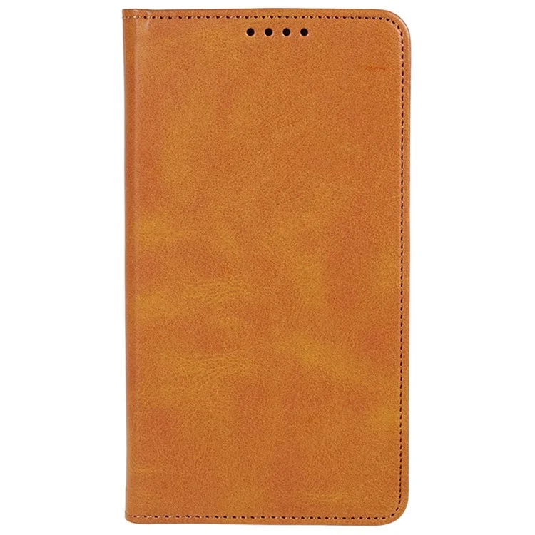 For OnePlus 12R 5G / Ace 3 5G Case PU Leather Calf Texture Business Style Magnetic Card Slot Phone Cover - Khaki