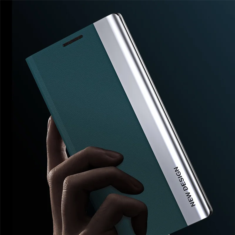 For Samsung Galaxy A13 4G Case Stand PC Shell PU Leather Shockproof Phone Cover - Pink