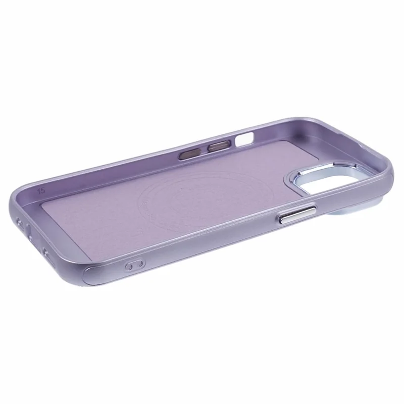 For iPhone 14 / 13 Case Compatible with MagSafe Leather+PC Shockproof Phone Cover - Purple