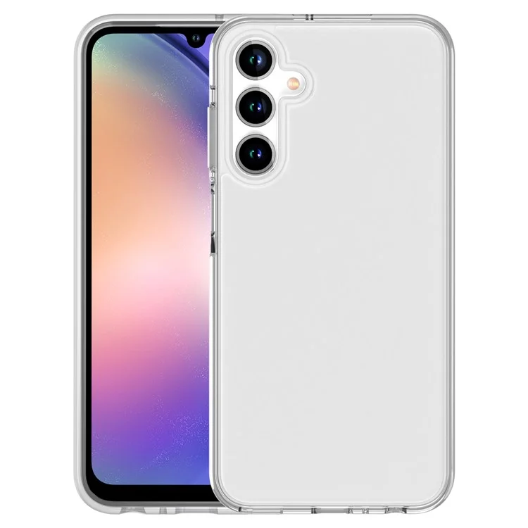For Samsung Galaxy A35 5G Clear Case Hard PC + Soft TPU Anti-Scratch Phone Cover - Transparent