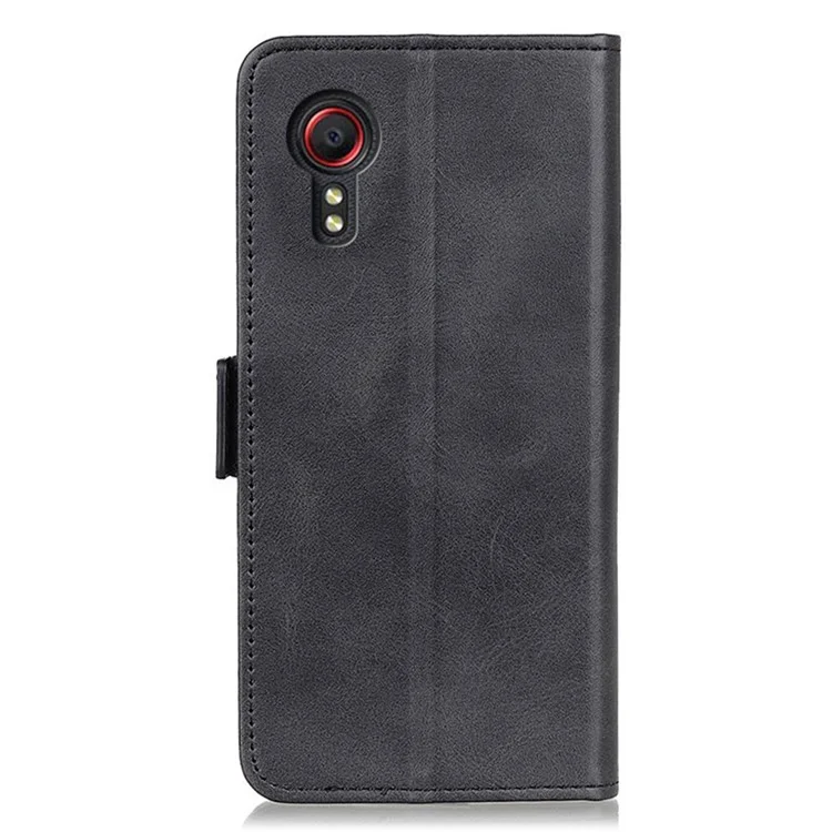 Для Samsung Galaxy Xcover7 кожаный Folio Wallet Case Stand защитный Flip Phone Cover - Черный