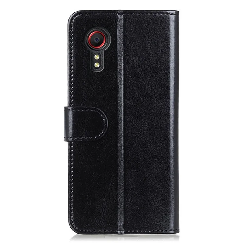 PU-Lederhülle für Samsung Galaxy Xcover7 Crazy Horse Texture Handyhüllen - Schwarz
