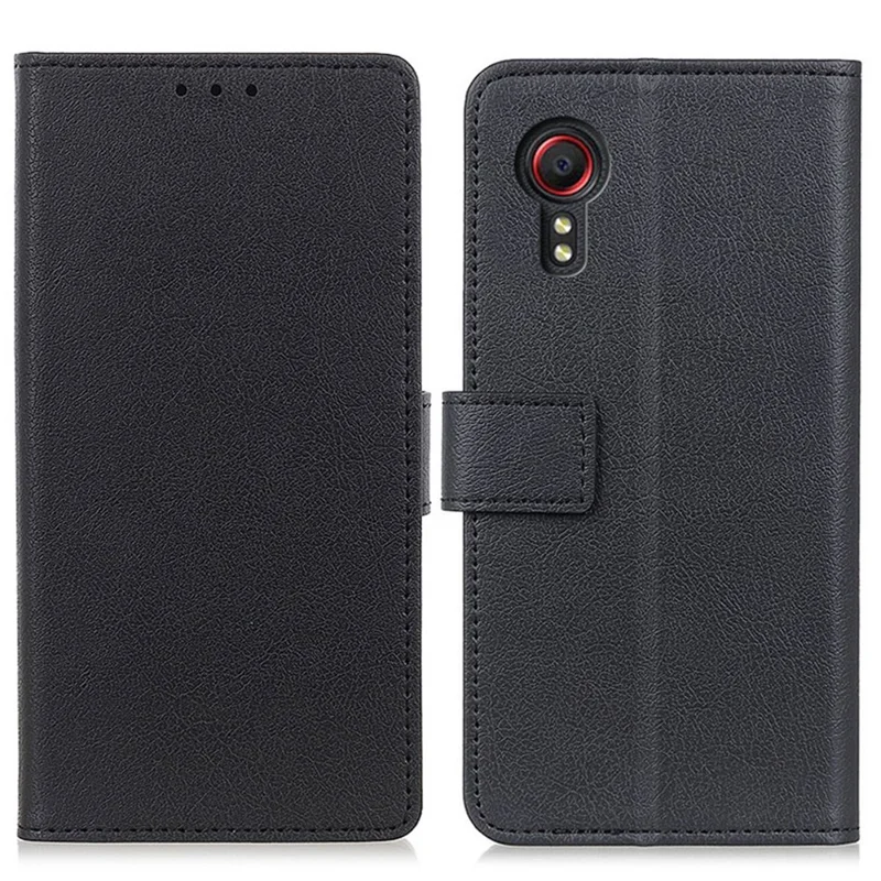 Phone Cover for Samsung Galaxy Xcover7 Case Anti-Scratch Wallet Stand Phone Shell - Black