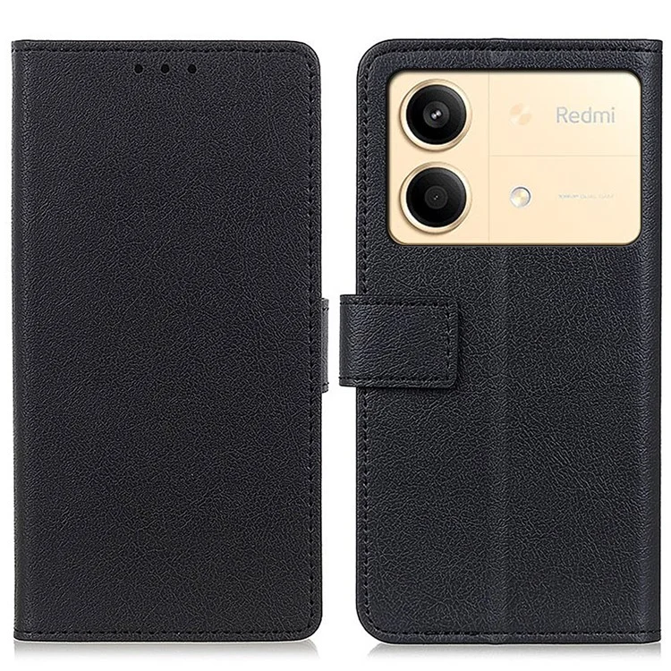Für Xiaomi Redmi Note 13R Pro 5G Hülle Geldbörse Ständer Fallschutz Handyhülle - Schwarz