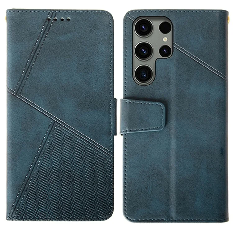 IDEWEI Für Samsung Galaxy S24 Ultra Wallet Case Leder Phone Cover Kartenfach - Blau