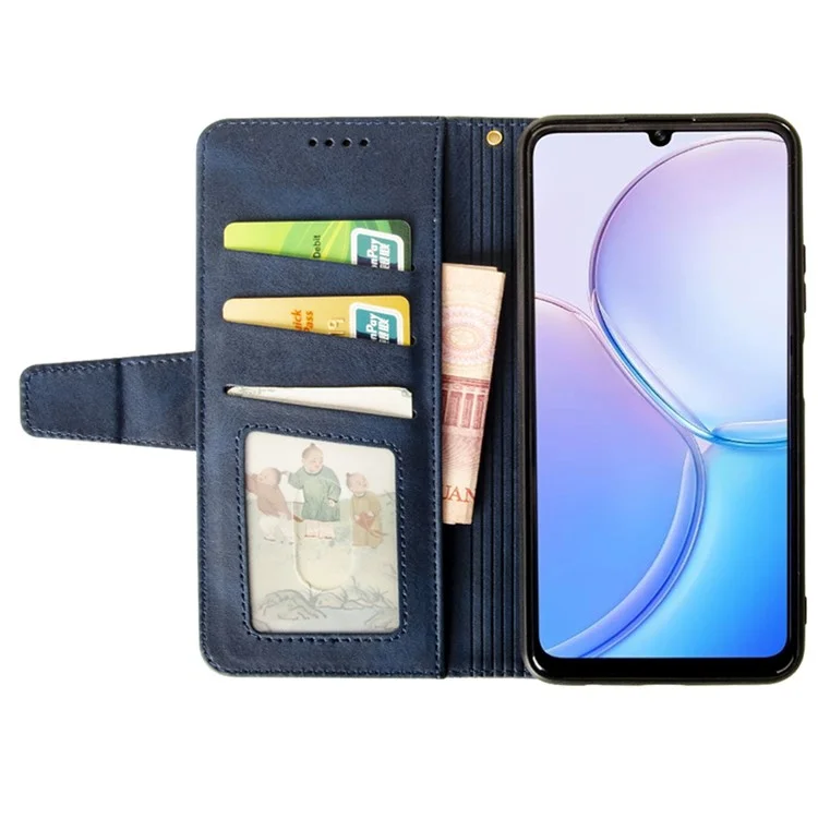 IDEWEI Für Samsung Galaxy S24 Ultra Wallet Case Leder Phone Cover Kartenfach - Blau