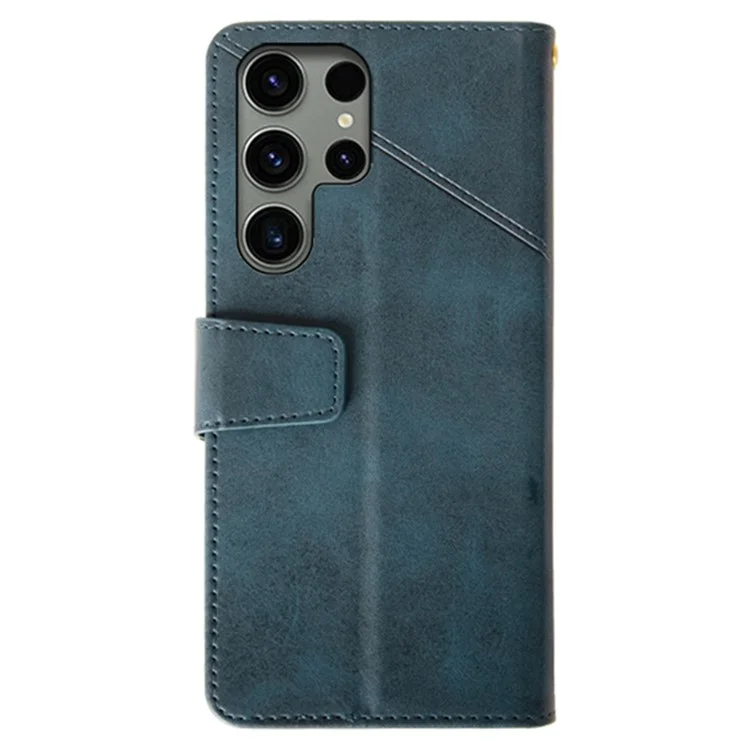 IDEWEI Für Samsung Galaxy S24 Ultra Wallet Case Leder Phone Cover Kartenfach - Blau