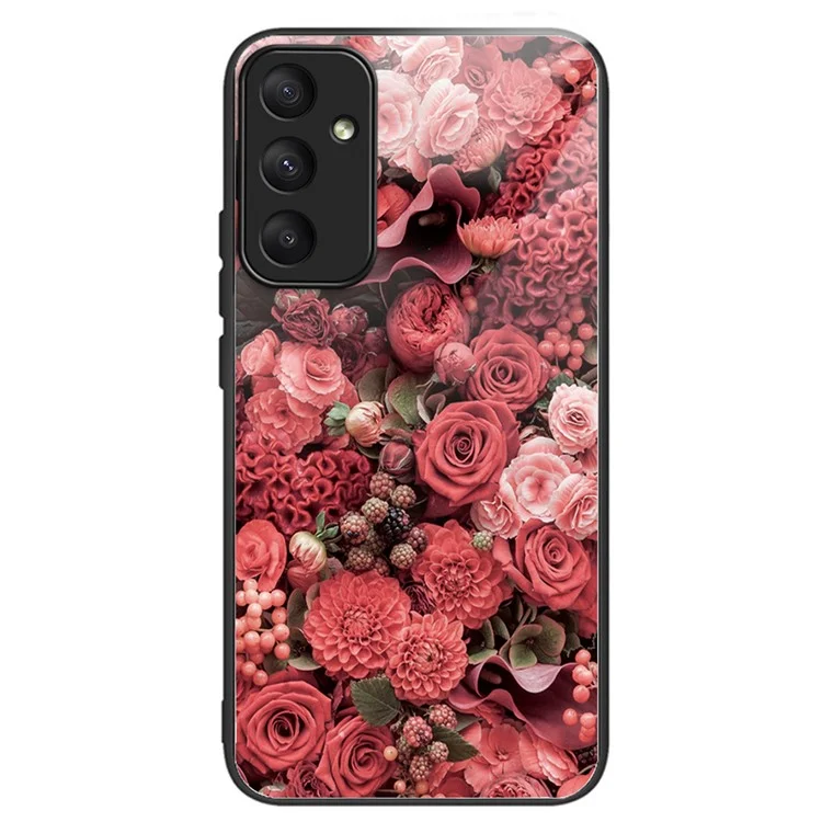 Per Samsung Galaxy A55 5G Vetro Temperato + Custodia Telefonica in TPU con Stampa a Motivi - Artless Million Flowers